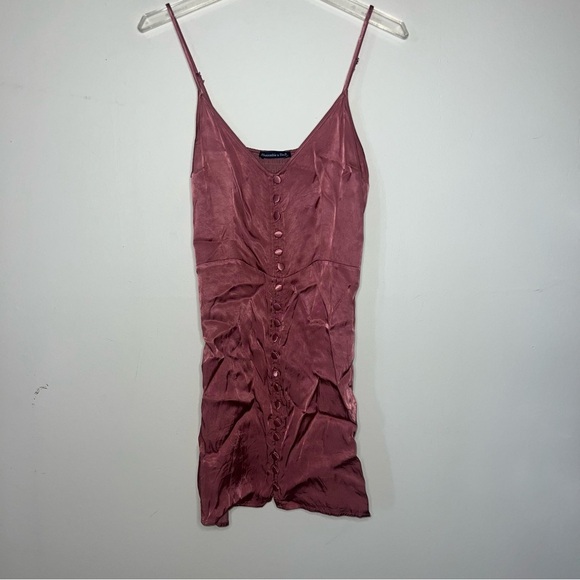 Abercrombie and Fitch Viscose Button Front Mini Dress Size Medium - Picture 5 of 13